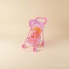 Pink baby walker with toy doll, an educational toy for children to push along details Picture